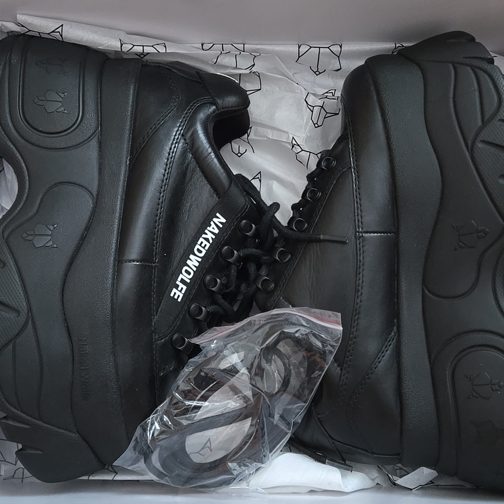 Naked Wolfe Black Platform Sneakers 37 - Picture 5 of 12